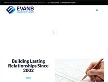 Tablet Screenshot of evans-eng.net